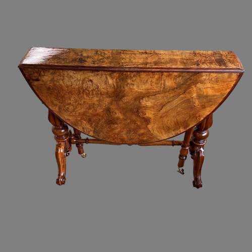 A Victorian Burr Walnut Sutherland Table image-1