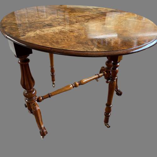 A Victorian Burr Walnut Sutherland Table image-3