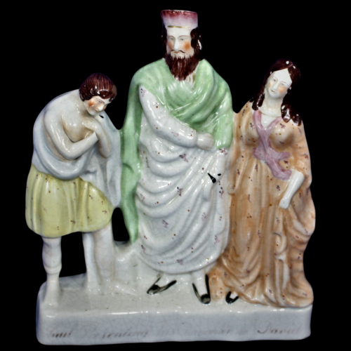 Staffordshire Flat Back with a Religious Theme Circa 1860 image-1