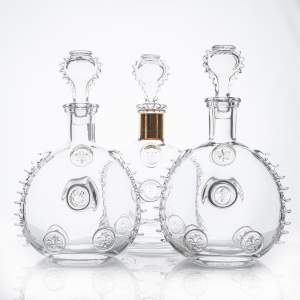 Three Remy Martin 70cl Baccarat Glass Cognac Decanters