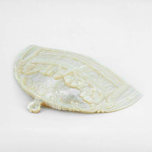 An Antique Carved Mother of Pearl Holy Water Scoop image-3