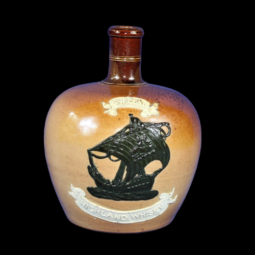 Doulton Lambeth Stoneware Highland Whisky Bottle image-1