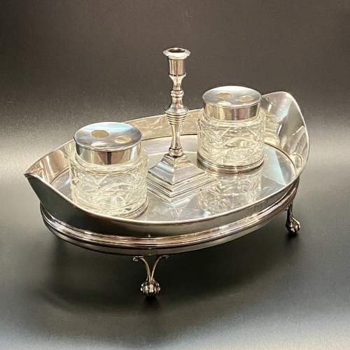 Early 19th Century Silver Inkstand image-1