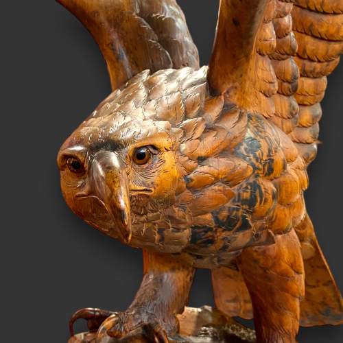 Swiss Black Forest Carved Eagle Figure image-2