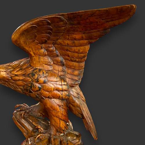 Swiss Black Forest Carved Eagle Figure image-3