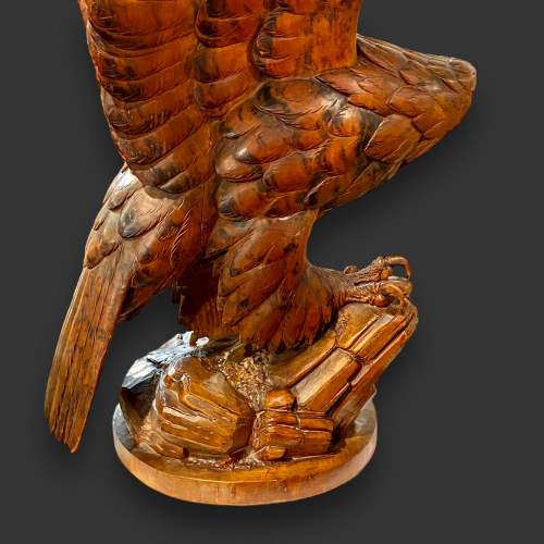 Swiss Black Forest Carved Eagle Figure image-5