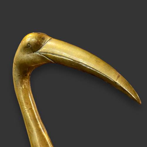 Life Size Brass Crane image-3