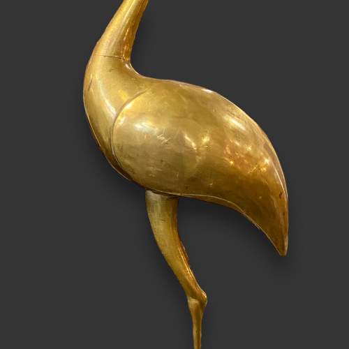 Life Size Brass Crane image-4