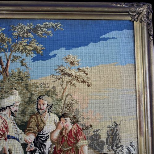 Large 19th Century Tapestry of a Biblical Scene image-5