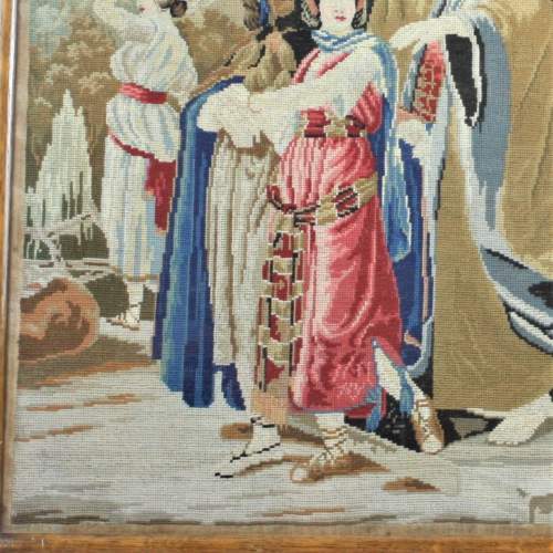 Large 19th Century Tapestry - Figures Outside of a Building image-2