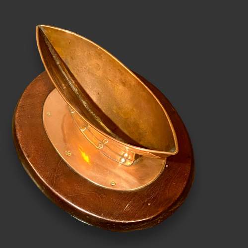 Arts and Crafts Style Copper Boat Shaped Bowl or Centrepiece image-3