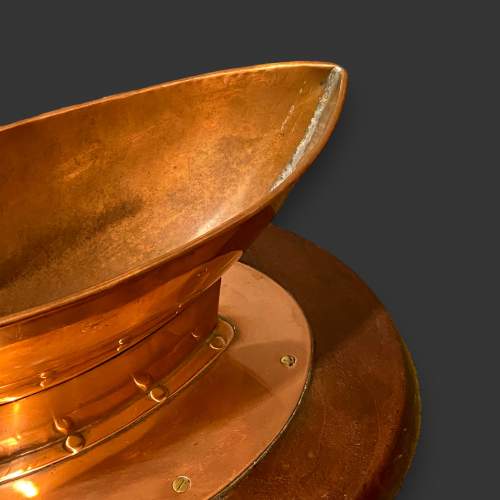 Arts and Crafts Style Copper Boat Shaped Bowl or Centrepiece image-4