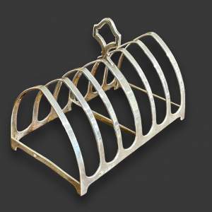 Early 20th Century Elkington and Co Silver Toast Rack