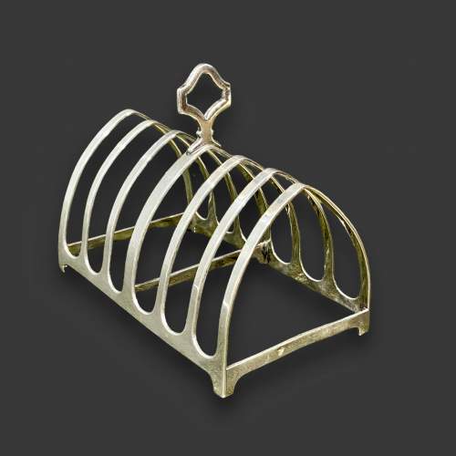 Early 20th Century Elkington and Co Silver Toast Rack image-2