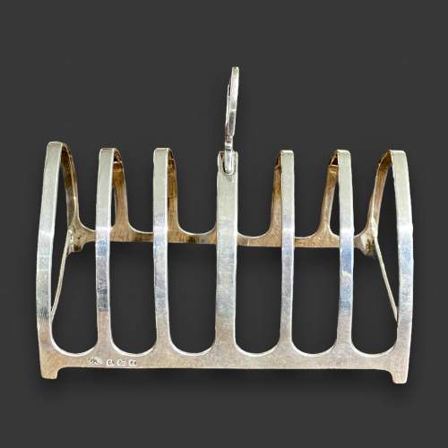 Early 20th Century Elkington and Co Silver Toast Rack image-3