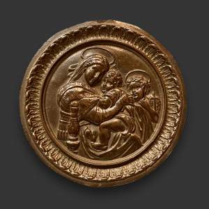 Victorian Bronze Icon of Madonna and Child