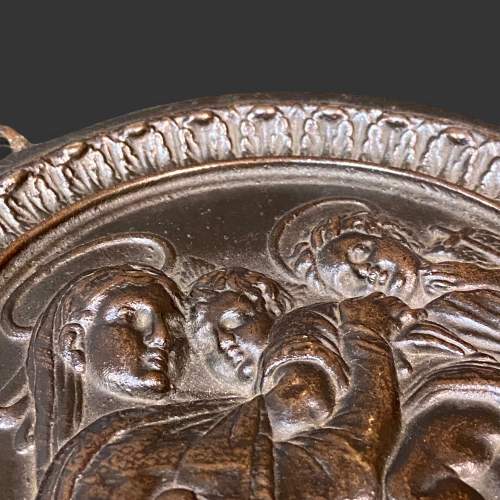 Victorian Bronze Icon of Madonna and Child image-3