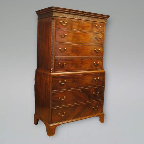 18th Century Chippendale Period Mahogany Tallboy image-2
