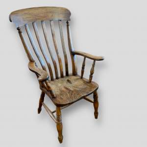 Victorian Grandfather Lath Back Windsor Chair