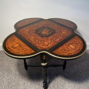 Victorian Marquetry Centre Table