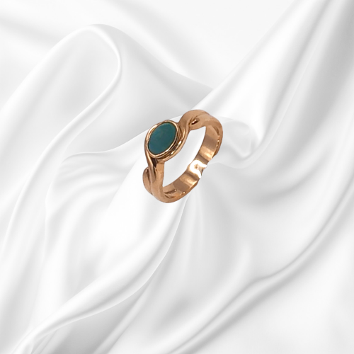 Heavy Gold Jade Decorative Ring image-3