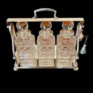 Three Bottle Silver Plated Tantalus