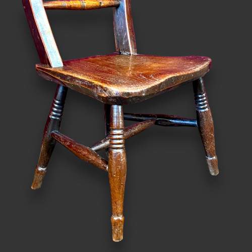 Early Georgian Ash and Elm Childs Chair image-2