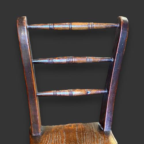 Early Georgian Ash and Elm Childs Chair image-3