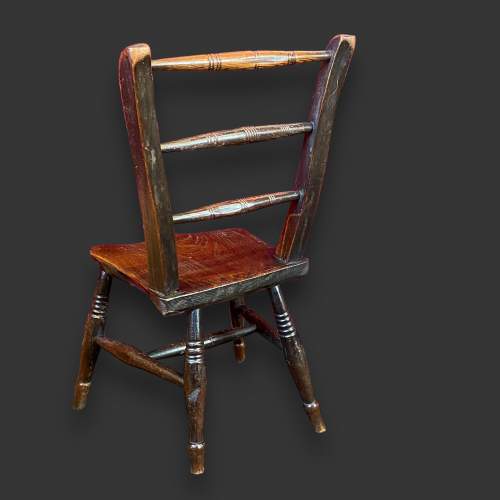 Early Georgian Ash and Elm Childs Chair image-4