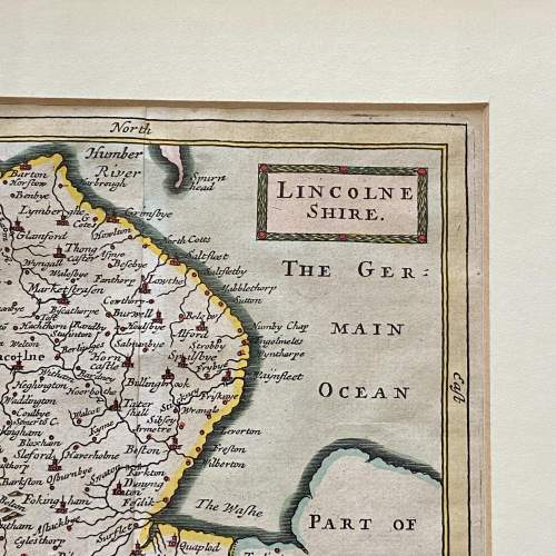 Original 17th Century Map of Lincolnshire by John Seller image-2