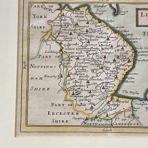 Original 17th Century Map of Lincolnshire by John Seller image-3
