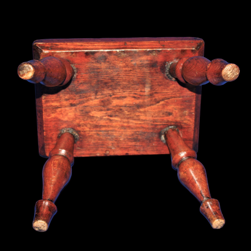 Country Made Stool with Turned Legs image-6