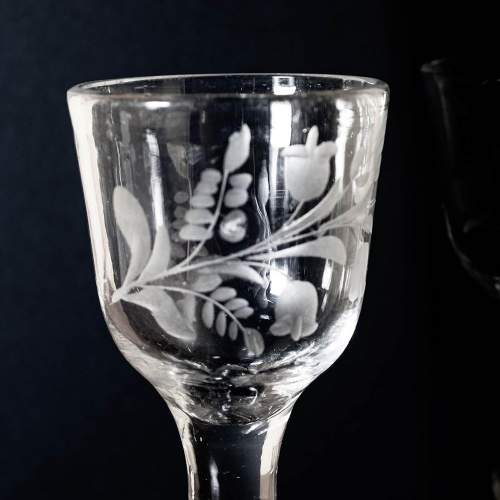 George II c1740/1745 Pair of Disguised Jacobite Wine Glasses image-2