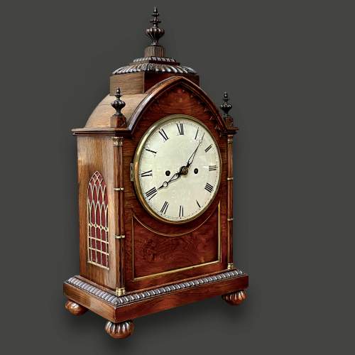 Early 19th Century Rosewood Double Fusee Bracket Clock image-2