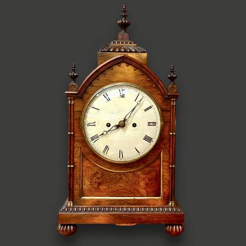 Early 19th Century Rosewood Double Fusee Bracket Clock image-1