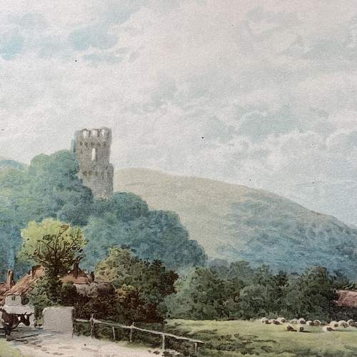 19th Century Gilt Framed Print of Bramber Castle image-3