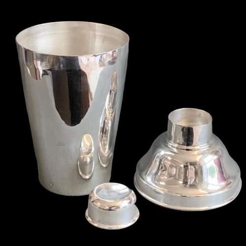 English Art Deco Silver Plated Cocktail Shaker image-3