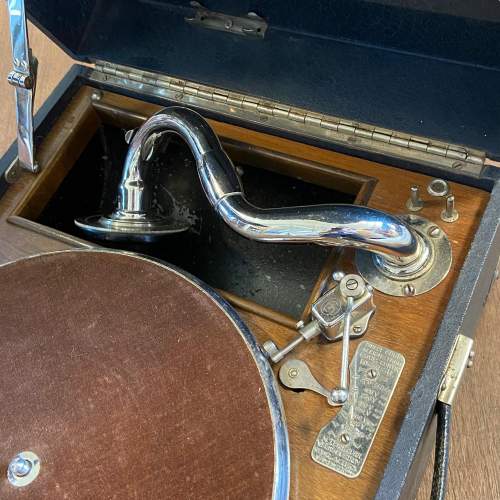Ariola Vintage Blue Cased Portable Picnic Gramophone image-6
