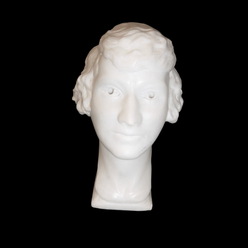 20th Century English School of Marble Head of a Young Lady image-2