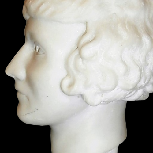 20th Century English School of Marble Head of a Young Lady image-3