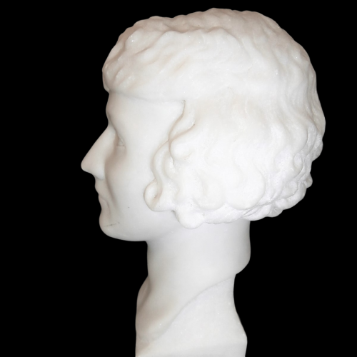 20th Century English School of Marble Head of a Young Lady image-5