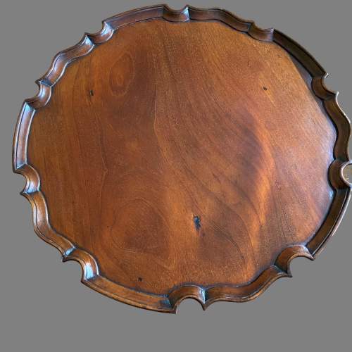 A George III Revival Mahogany Pie Crust Birdcage Wine Table image-6
