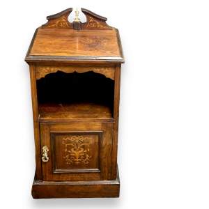 Victorian Inlaid Rosewood Pot Cupboard
