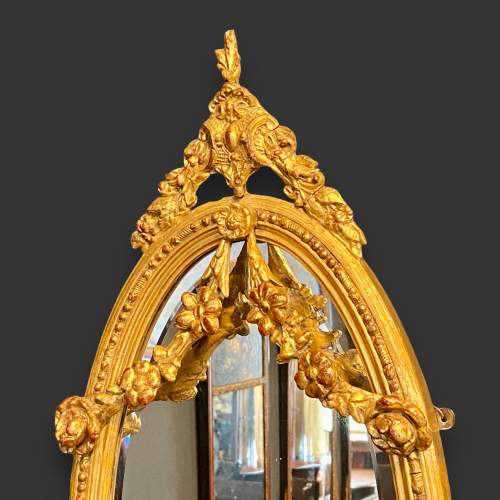 Pair of Early 20th Century Carved Giltwood Mirrors image-3