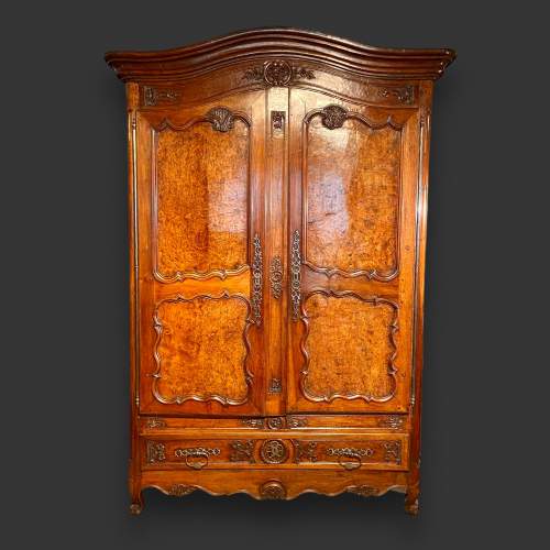 Very Large Late 18th Century Walnut and Burr Walnut Armoire image-2