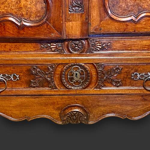 Very Large Late 18th Century Walnut and Burr Walnut Armoire image-5
