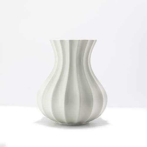 Vintage Swedish Ceramic Vase by Pia Ronndahl for Rorstrand - White image-1