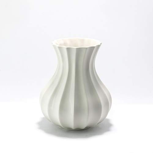 Vintage Swedish Ceramic Vase by Pia Ronndahl for Rorstrand - White image-2