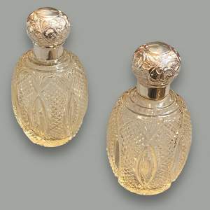 Pair of Victorian Silver Scent Bottles
