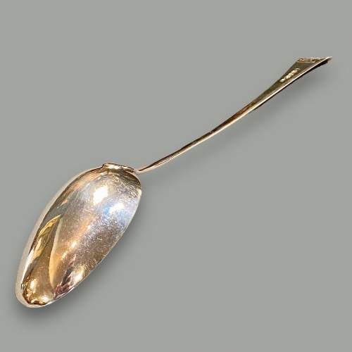 Rare Georgian Solid Silver Strained Spoon image-4